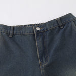 Elastic Waist Star Applique Bermuda Shorts