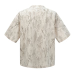 Gradient Jacquard Crack Distressed Statement Tee