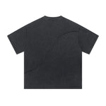 Washed Raw Edge Patchwork T Shirt 8oz