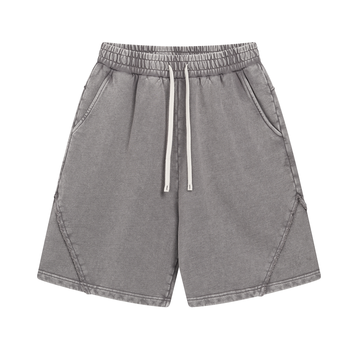 Pantalones cortos vintage holgados con parches