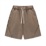 Pantalones cortos vintage holgados con parches