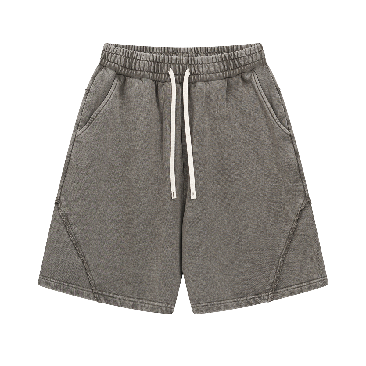 Pantalones cortos vintage holgados con parches