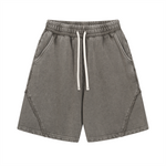 Pantalones cortos vintage holgados con parches