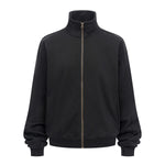 Minimalist Stand Collar Zip Up Sweatshirt