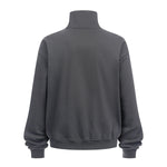 Minimalist Stand Collar Zip Up Sweatshirt
