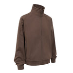 Minimalist Stand Collar Zip Up Sweatshirt