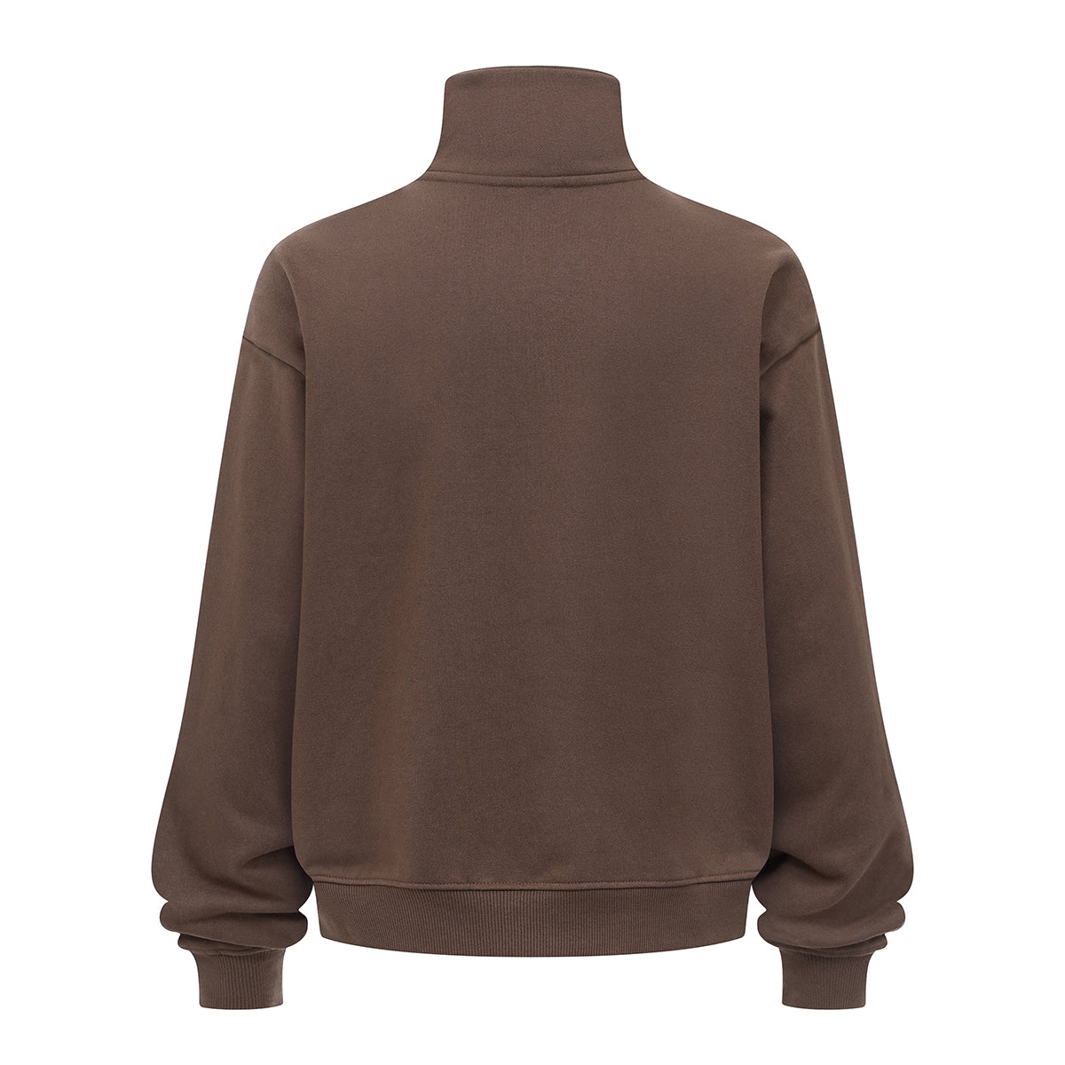 Minimalist Stand Collar Zip Up Sweatshirt
