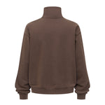 Minimalist Stand Collar Zip Up Sweatshirt