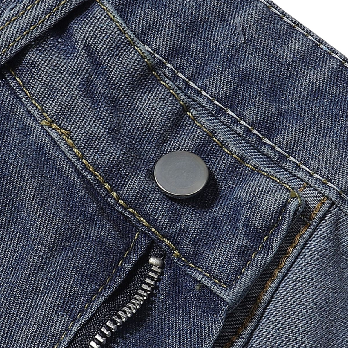 Vintage Washed Baggy Straight-Leg Denim Jeans