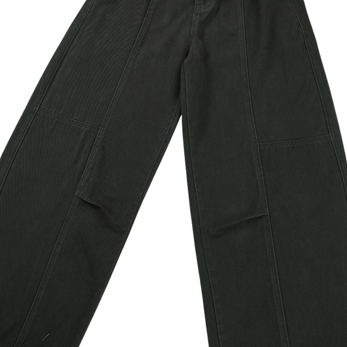 Relaxed Fit Seam Accent Wide‑Leg Trousers
