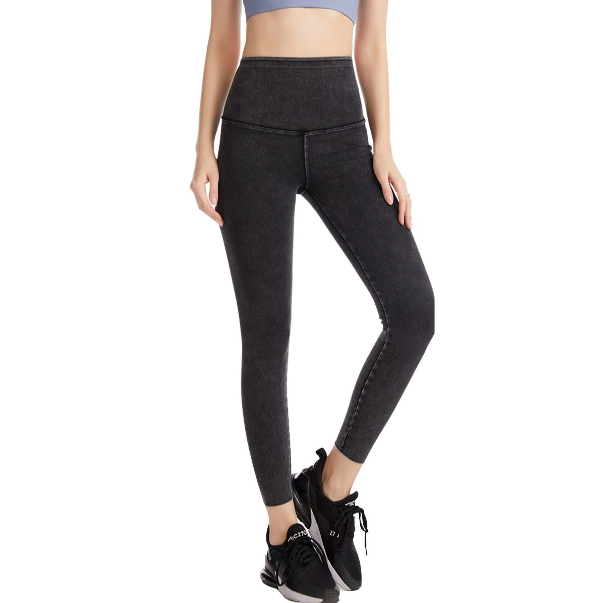 High Rise Skinny Denim Capri Jeggings