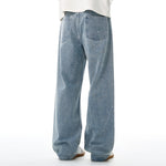 Artistic Paint Splatter Wide Leg Denim Jeans