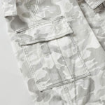 Snow Camo Combat Multi Pocket Wide Leg Cargo Pants