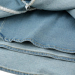 Ruched Denim Halter Mini Dress