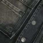 Vintage Wash Denim Ripped Vest