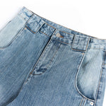 Vintage Slub Embroidered Curved Blade Relaxed Jeans