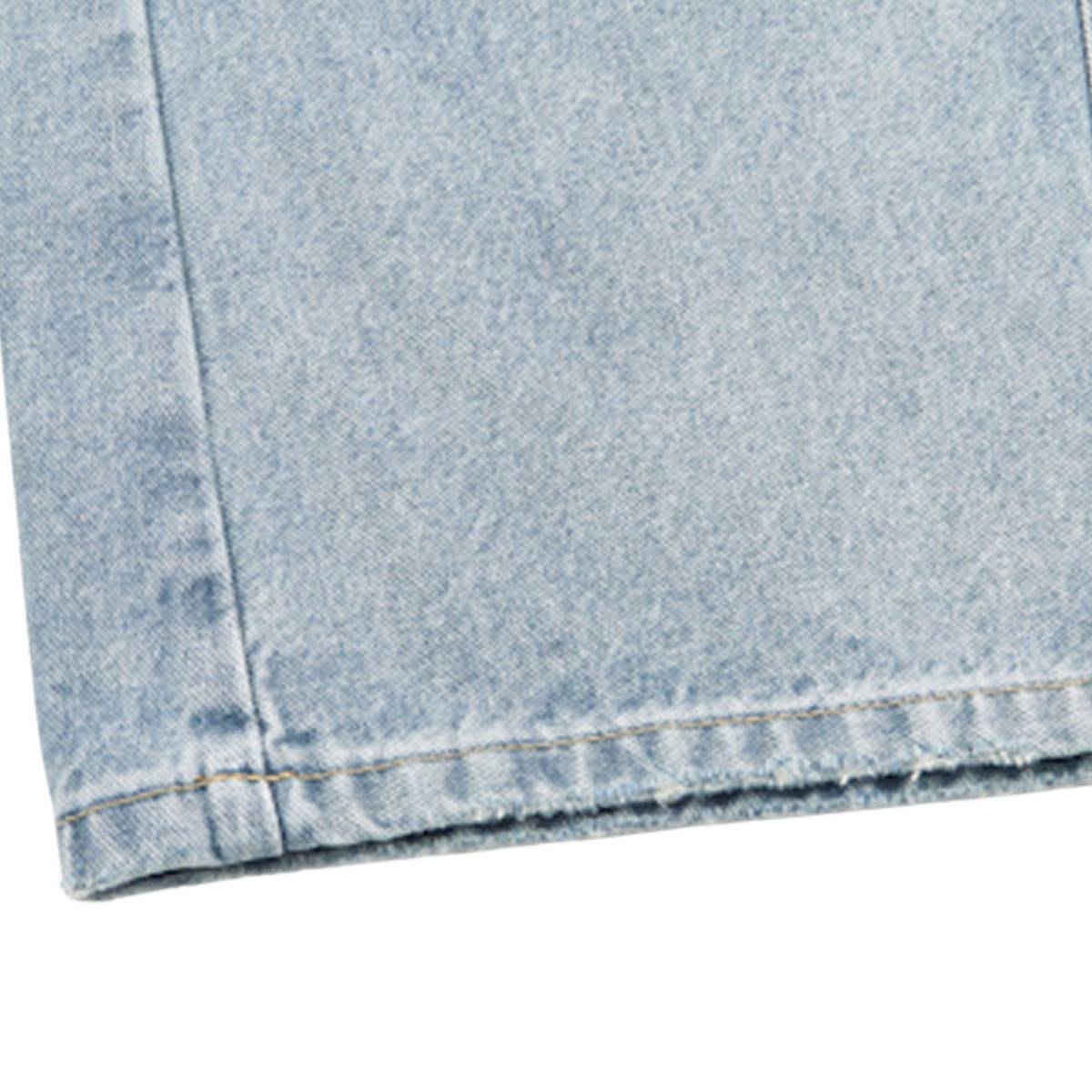 Washed Whiskered Balloon Fit Denim Jeans