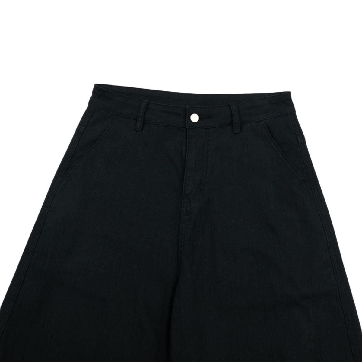 Balloon‑Cut Curved Wide Leg Trousers