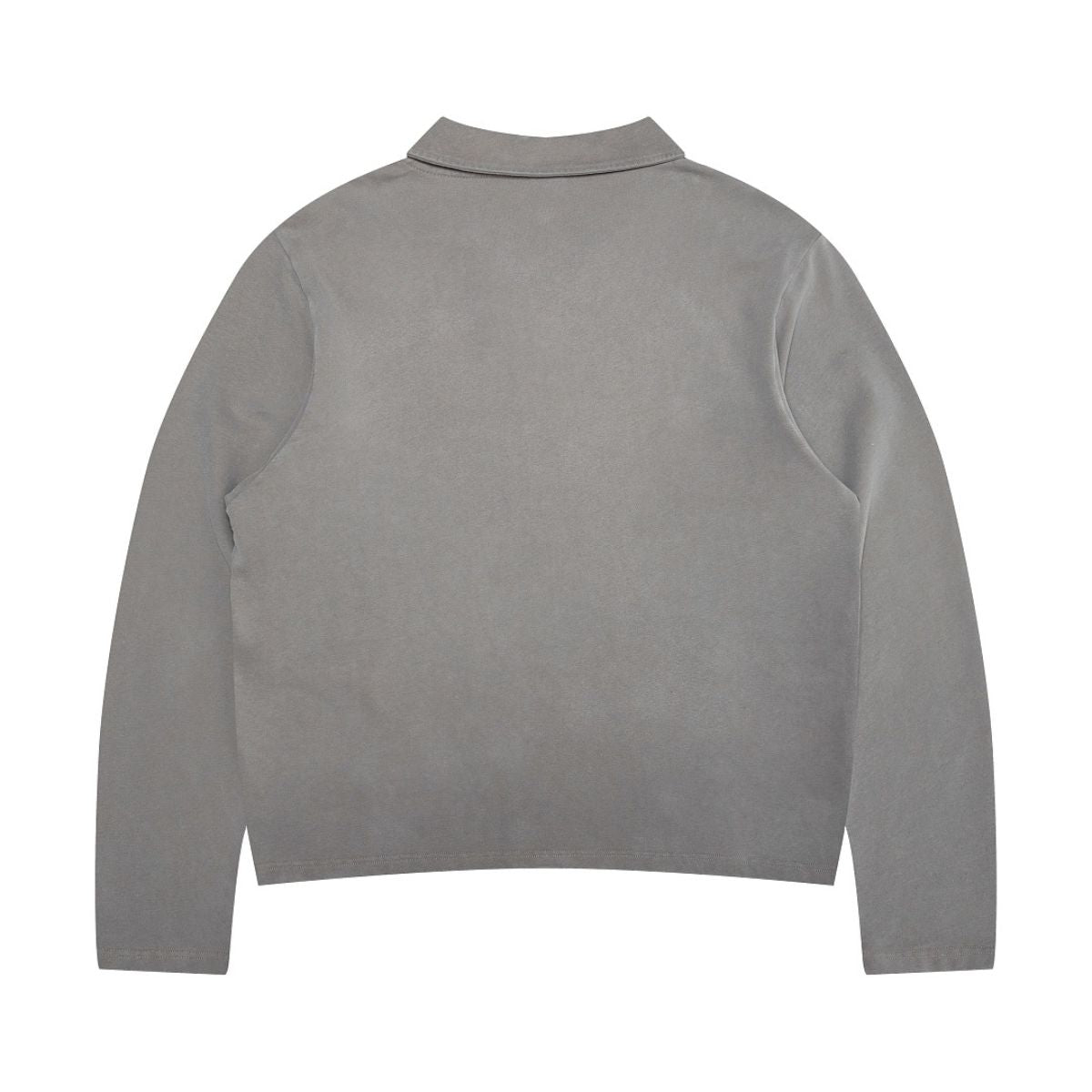 Seagull‑Collar Polo Vintage Washed Half‑Placket Sweatshirt