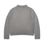 Seagull‑Collar Polo Vintage Washed Half‑Placket Sweatshirt