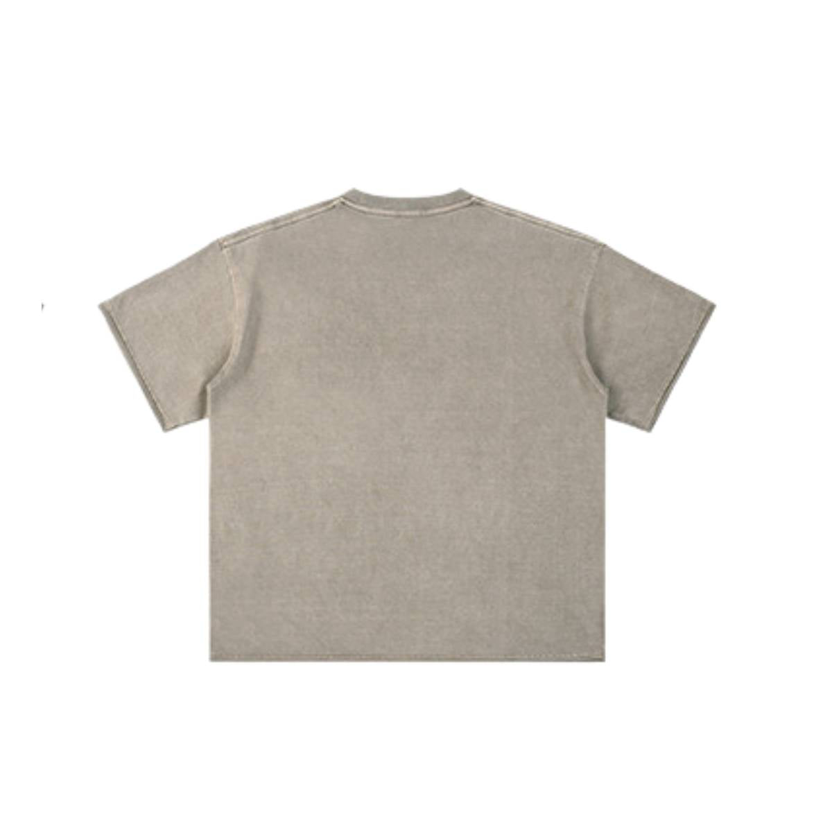 Camiseta de algodón lavado vintage Batik de 8,25 oz