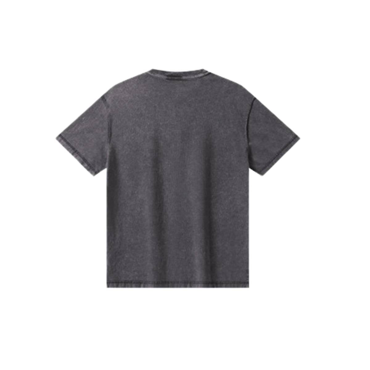 Camiseta destructiva de peso pesado con borde crudo de 10 oz