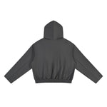 Boxy Streetwear Straight‑Sleeve French Terry Hoodie
