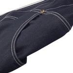 Falda vaquera con bordado de perlas y lavado vintage