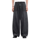 Vintage Washed Slub Distressed Baggy Denim Pants