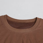 Double-Layer Bubble-Hem Cropped Streetwear Tee