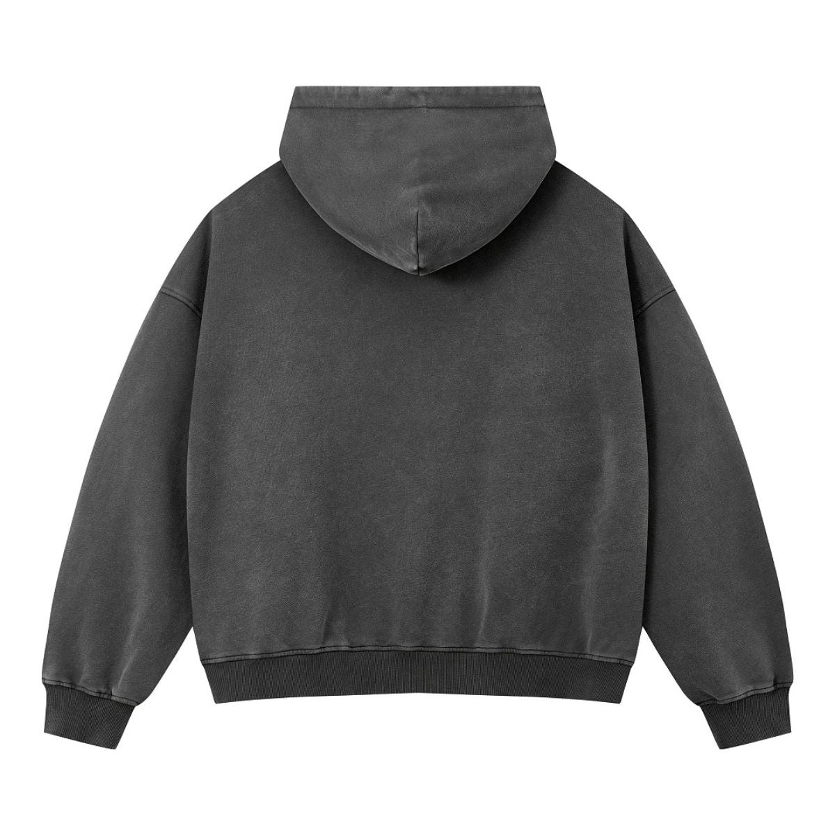 Vintage 370G Brushed Cotton Snow‑Washed Boxy Drop‑Shoulder Hoodie