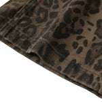 Vintage Leopard Print Loose Straight Leg Cargo Pants