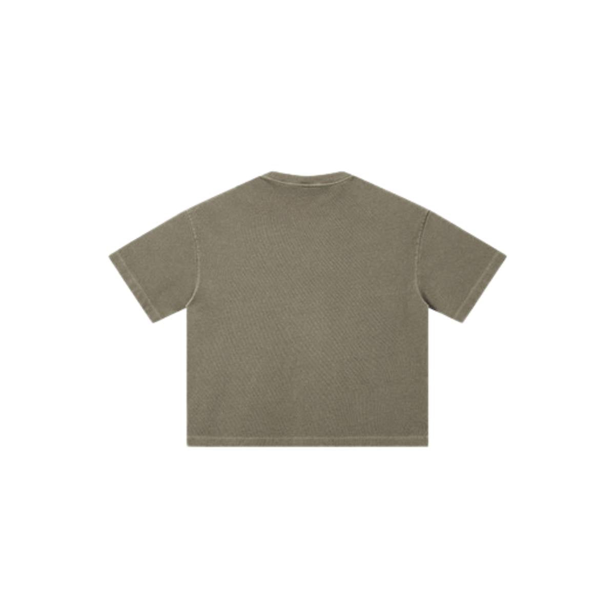 Camiseta destructiva de peso pesado con borde crudo de 10 oz