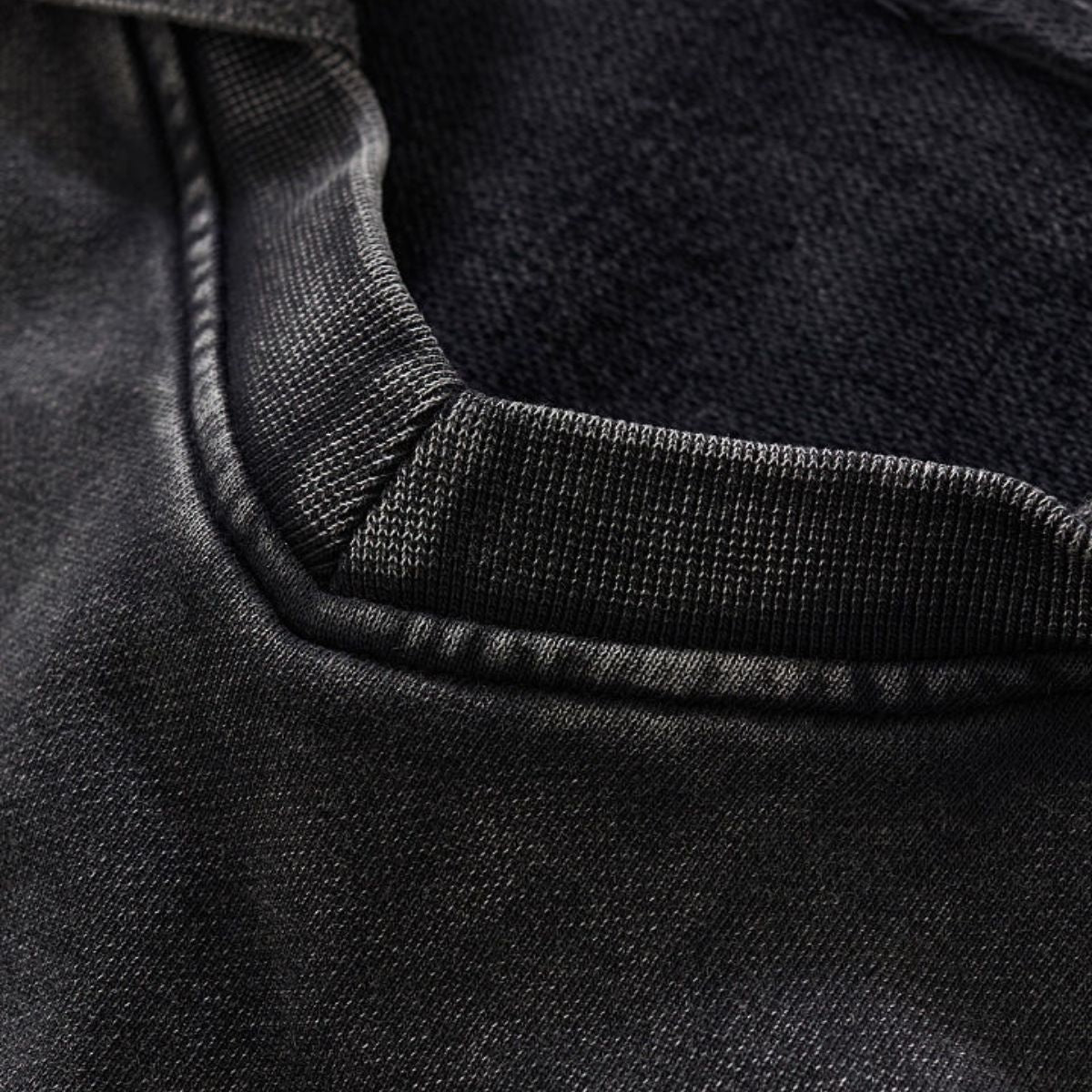Boxy‑Fit Small V‑Neck Polo Cotton Sweatshirt