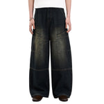 Washed Structured Heavy-Duty Straight-Leg Carpenter Jeans