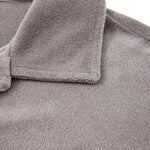 Retro Terry Cloth Polo Collar Sweatshirt