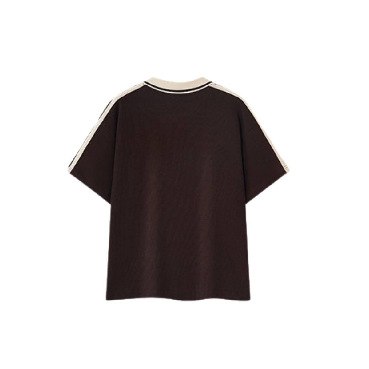 Vintage Waffle Colorblock Boxy Fit Heavyweight Polo T-Shirt