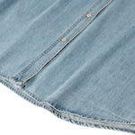 Vestido midi vaquero sin mangas con botones y aberturas en la parte delantera