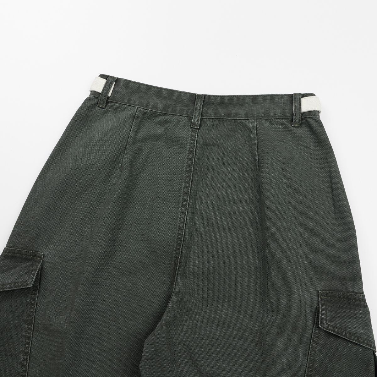 Pearl‑Canvas Martin Dark Green Cargo Pants