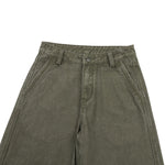 Vintage Washed Seam‑Detail Wide Leg Trousers