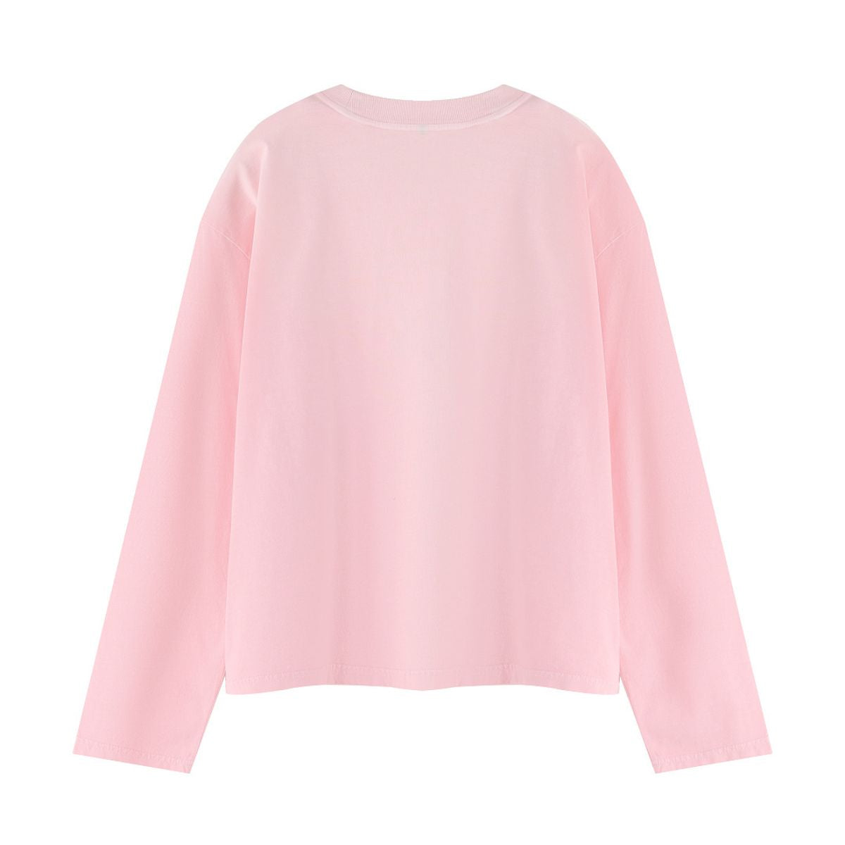 Spray Wash Cotton Relaxed Fit Long Sleeve Tee