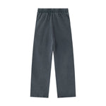 Heavyweight Cotton Washed Distressed Terry Wide‑Leg Pants