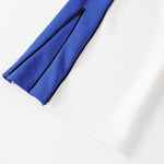 Contrast Side Spliced Zipper Draping Wide‑Leg Athletic Pants