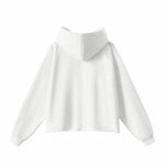 Boxy Raw‑Edge Distressed Hem Drop‑Shoulder Hoodie