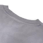 Camiseta destructiva de peso pesado con borde crudo de 10 oz