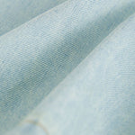 Minivestido camisero vaquero plisado de manga corta