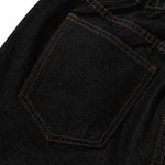 Raw Wash Wide Straight Denim Jeans