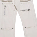 Stretch Zip Hem Utility Bootcut Jeans