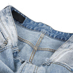 Vintage Distressed Relaxed Denim Bermuda Shorts