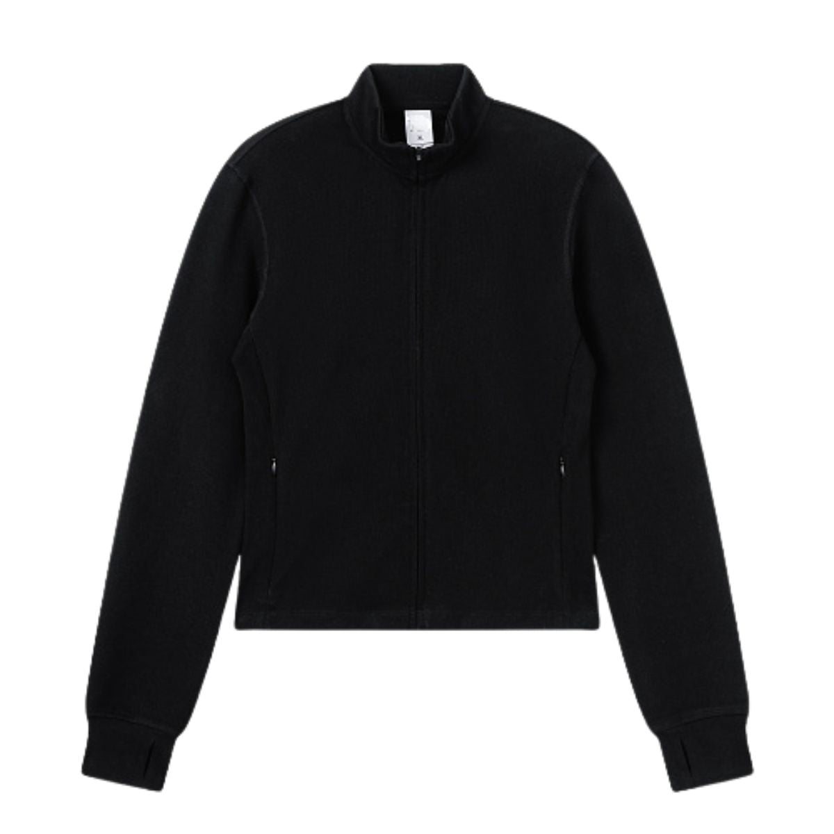 Soft and cozy knitted turtleneck slip sleeves fitted waist short women's jacket